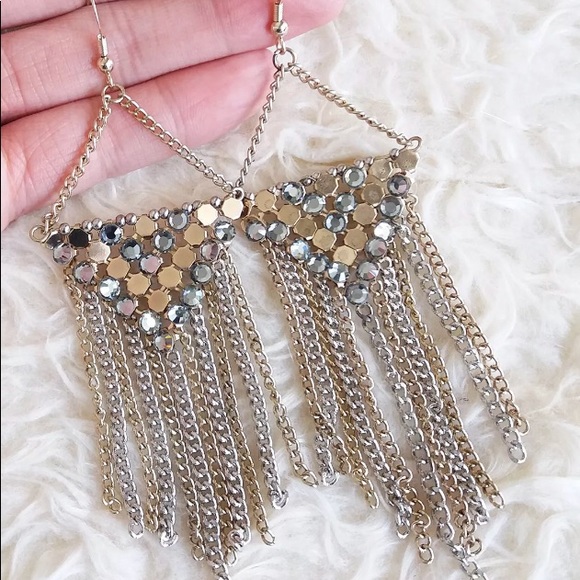 FREE GIFT!🎁 NEW Boho Dangle Earings Silver & Gold - Picture 2 of 9